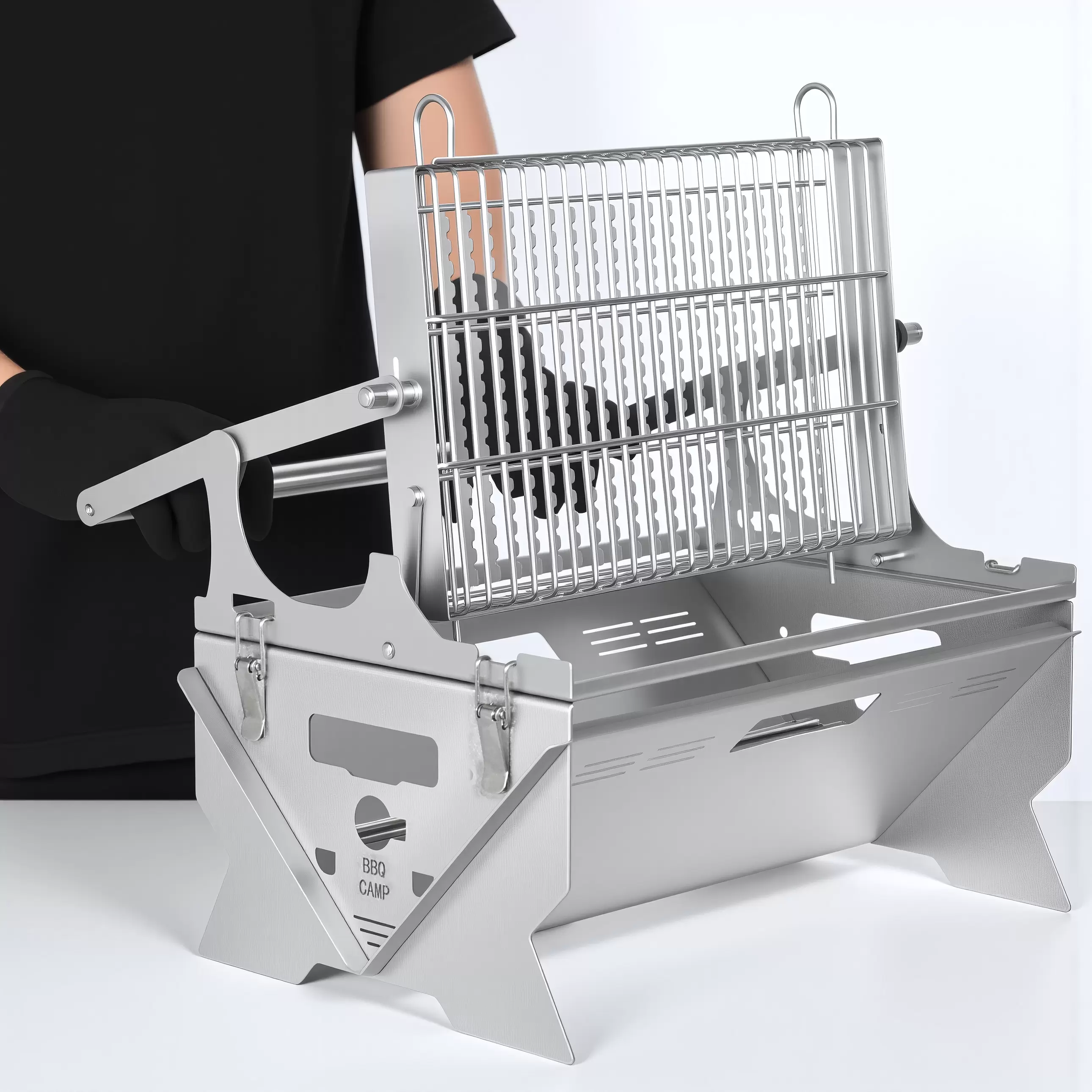 تعزيز النكهة: كيف تُحسّن الشواية الدوارة القابلة للطي حفلات الشواء الخارجية