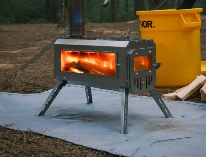 موقد خيمة قابل للطي وخفيف الوزن أقل من 15 رطلاً