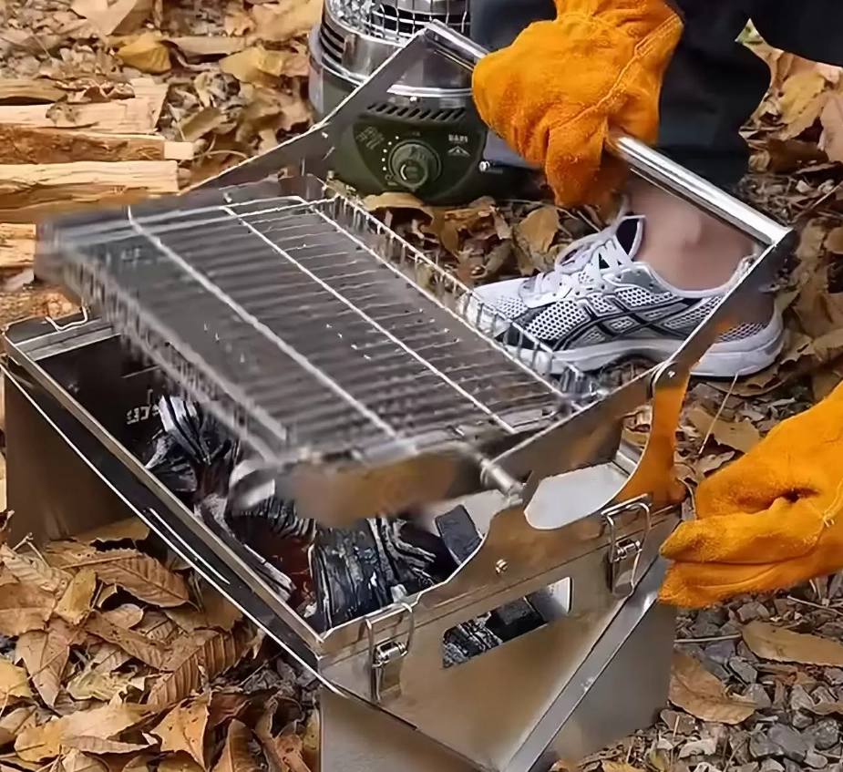 شواية فحم محمولة قابلة للطي