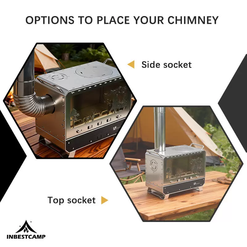 موقد حطب محمول للتخييم موقد حطب محمول للتخييم